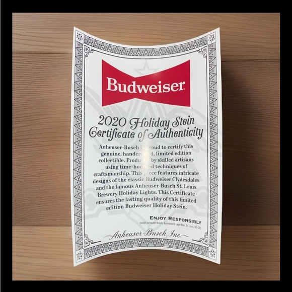 NEW! ✨2020 Budweiser Holiday Stein Beer Mug from Annual Christmas Series in BOX - Picture 4 of 6